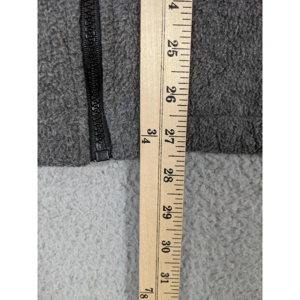Vtg Eddie Bauer Ebtek Polartec Fleece Jacket Mens L Gray Full Zip Made in USA